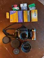 Pentax 6x7 mlu + 105mm+55mm+hendel en 26x rol, Ophalen, Gebruikt, Pentax