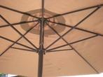 Parasol groot/Taupe/Ophalen , Stokkum, Tuin en Terras, Ophalen, Zo goed als nieuw, 3 tot 4 meter, Stokparasol