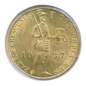 Nederland Gouden Dukaat 1937 Wilhelmina beschikbaar voor biedingen