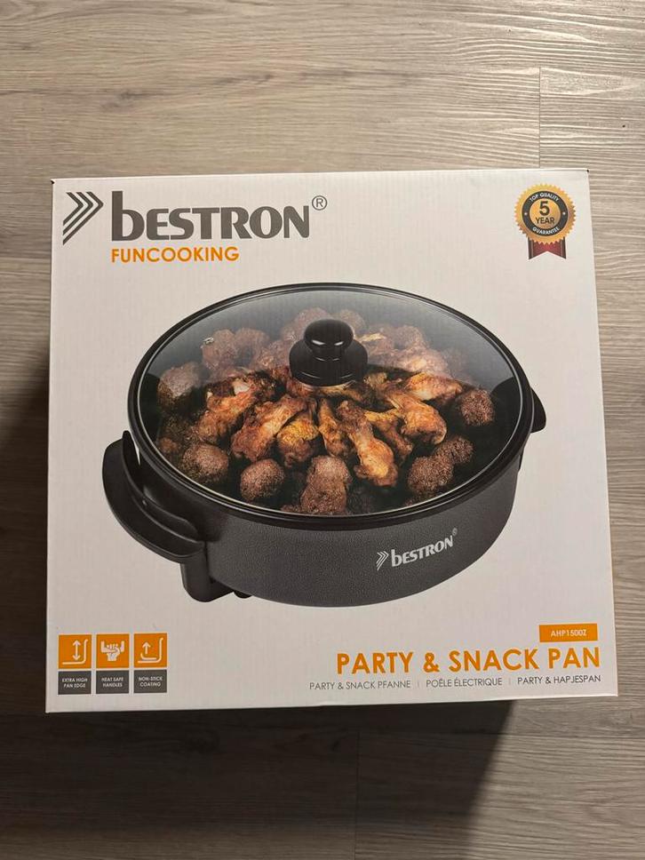 Bestron AHP1500Z Party & Snack Pan - Nieuw!, Huis en Inrichting, Keuken | Potten en Pannen, Nieuw, Ophalen of Verzenden