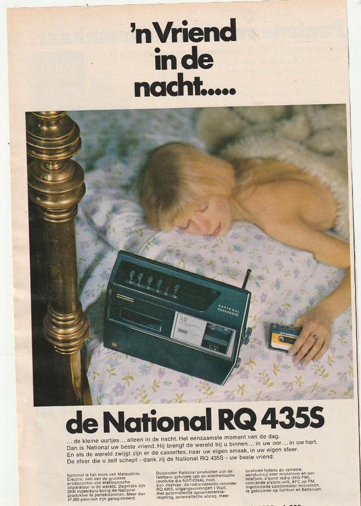 Retro reclame 1972 National Den Bosch radio RQ435S, Verzamelen, Retro, Overige typen, Verzenden