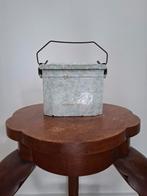 Franse Brocante Emaille Lunchbox Mintgroen, Ophalen of Verzenden