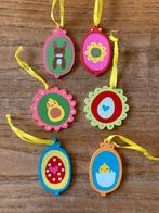 6x Paasdecoratie pasen paashangers hangers hout, Ophalen of Verzenden, Zo goed als nieuw