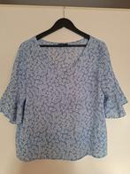 Lichtblauwe bloemetjes bloes maat L, Kleding | Dames, Maat 38/40 (M), Blauw, Ophalen of Verzenden, Zo goed als nieuw