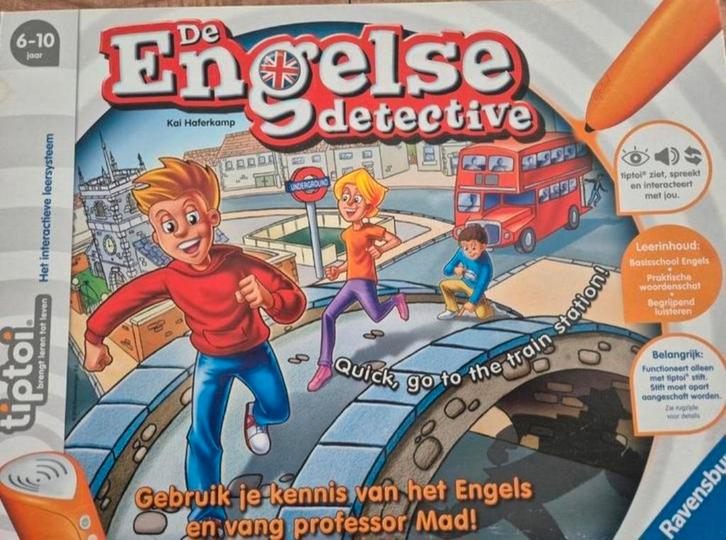 Tiptoi spel, De Engelse detective van Ravensburger, Hobby en Vrije tijd, Gezelschapsspellen | Bordspellen, Gebruikt, Een of twee spelers