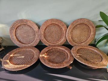 Set van 6 onderborden, Birma, rotan, riet beschikbaar voor biedingen