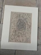 Antieke Plattegrond Parijs - laatste prijsdaling, Ophalen of Verzenden