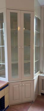 Kastdeuren met facetglas, Ophalen, Glas, Binnendeur, 200 tot 215 cm