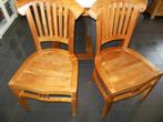 Houten eetkamer stoelen 2 stuks, Twee, Bruin, Ophalen of Verzenden, Zo goed als nieuw