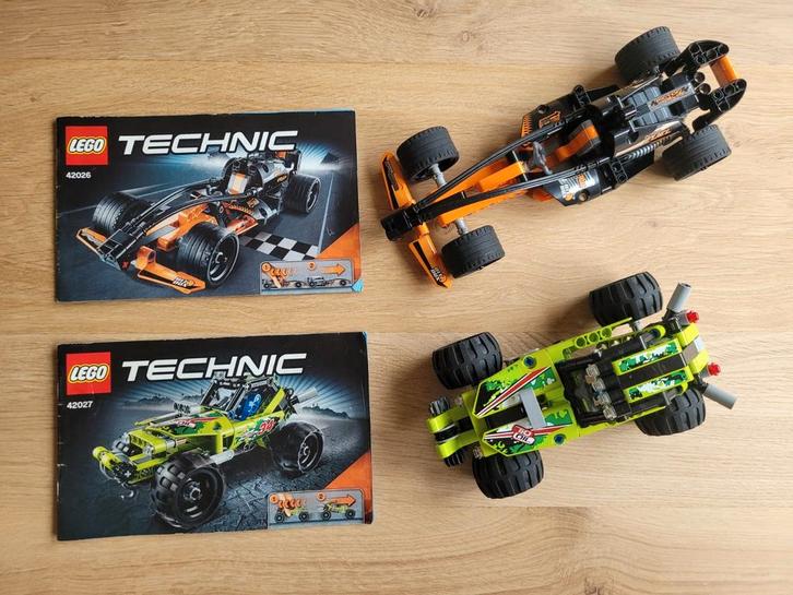 Lego technic 42026 en 42027 (pull back), Kinderen en Baby's, Speelgoed | Duplo en Lego, Zo goed als nieuw, Lego, Complete set