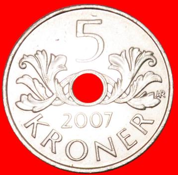ⰆOLAF 1998-2017: NORWAY 5 CROWNS 2007 DIE B~HARALD V (1991-) beschikbaar voor biedingen