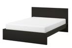 Bed Ikea Malm 160x200, Ophalen, Gebruikt, Zwart, Tweepersoons