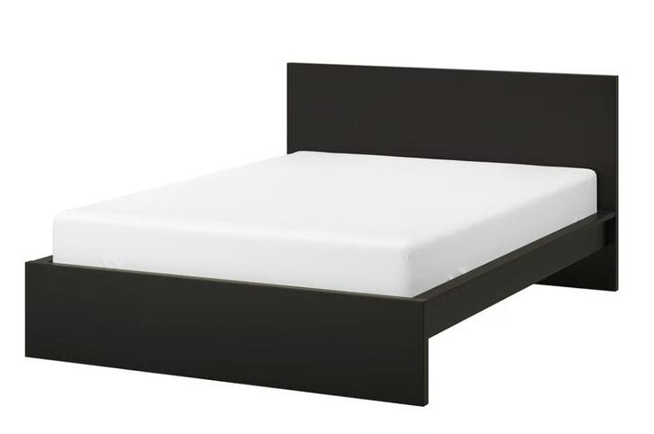 Bed Ikea Malm 160x200, Huis en Inrichting, Slaapkamer | Bedden, Gebruikt, Tweepersoons, 160 cm, 200 cm, Hout, Zwart, Ophalen