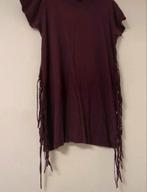 Paars T-shirt Jurk met Franjes - Maat 36, Kleding | Dames, Jurken, Ophalen of Verzenden, Zo goed als nieuw