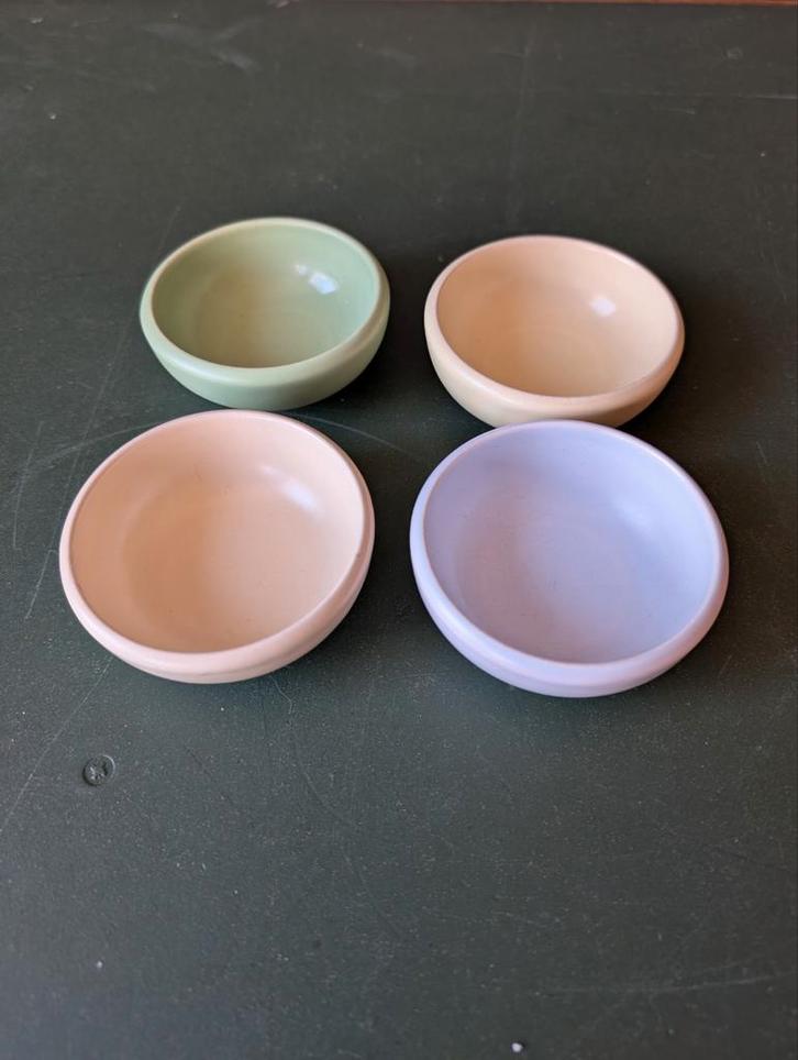 Vintage Pastel Schaaltjes, Huis en Inrichting, Woonaccessoires | Schalen en Manden, Rond, Ophalen