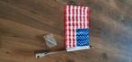 Amerikaanse vlag met chromen bevestiging, Motoren, Accessoires | Overige, Zo goed als nieuw