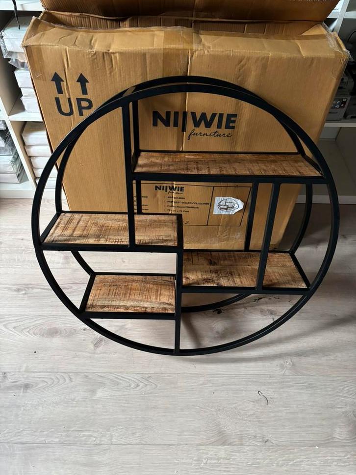 Mangohout Wandrek Industrieel metaal ( nieuw in doos ), Huis en Inrichting, Woonaccessoires | Wandplanken en Boekenplanken, Nieuw