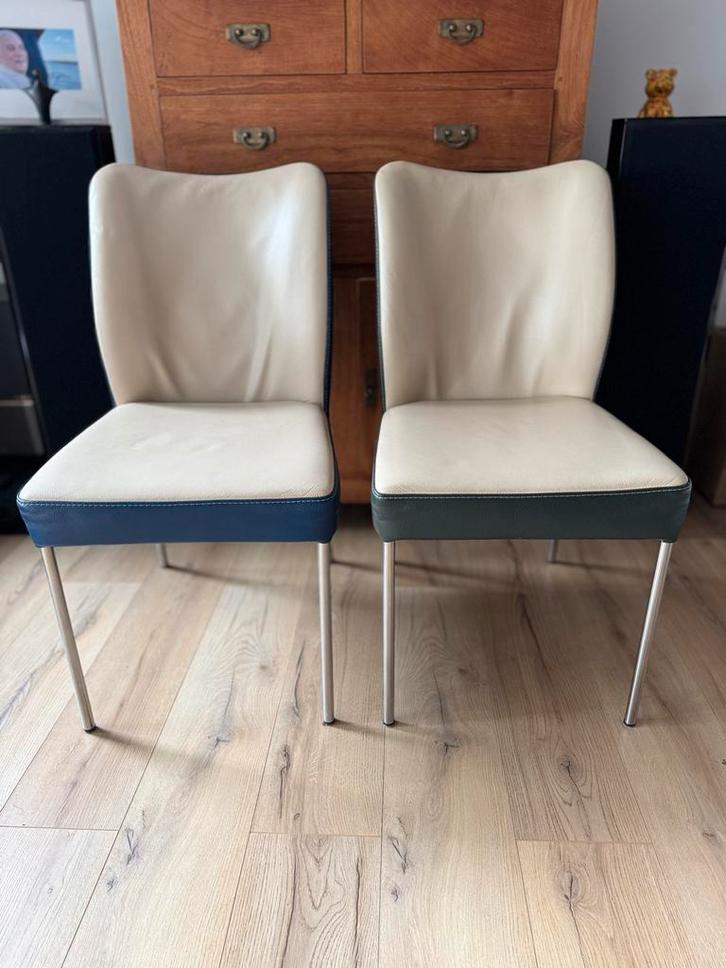 Bert Plantagie Eetkamerstoelen - Set van 2, Huis en Inrichting, Stoelen, Zo goed als nieuw, Twee, Leer, Overige kleuren, Ophalen of Verzenden