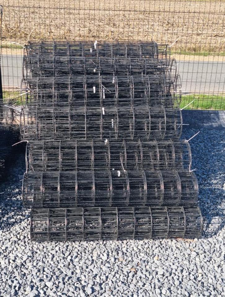 Verschillende stukken zwarte tuingaas - 1m hoog, Tuin en Terras, Gaas en Draad, Zo goed als nieuw, Ophalen