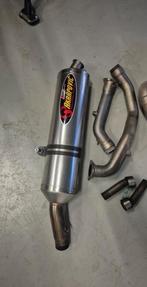Dual Akrapovic SP Series uitlaatsysteem Aprilia SL1000 Falco, Motoren, Gebruikt, Aprilia, Ophalen of Verzenden, Falco
