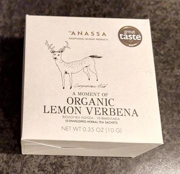 !! NIEUW !! Anassa Organic Lemon Verbena Tea (10 Sachets) beschikbaar voor biedingen