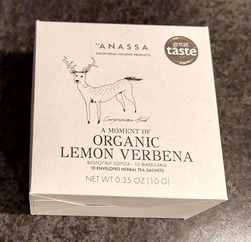 !! NIEUW !! Anassa Organic Lemon Verbena Tea (10 Sachets), Sport en Fitness, Gezondheidsproducten en Wellness, Nieuw, Poeder of Drank