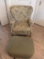 Engelse fauteuil - Nieuwe stof nodig, Huis en Inrichting, Fauteuils, Ophalen, Gebruikt, Hout, 75 tot 100 cm