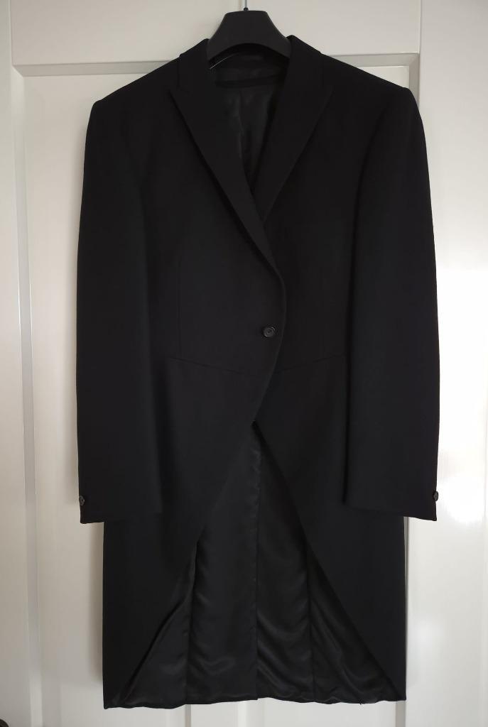 Jacquet jas met gilet, Kleding | Heren, Kostuums en Colberts, Zo goed als nieuw, Maat 48/50 (M), Zwart, Ophalen of Verzenden