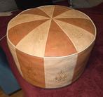 Vintage Marokkaanse leren poef, Huis en Inrichting, Ophalen, Gebruikt, 50 tot 75 cm, 50 tot 75 cm