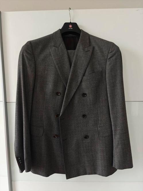 Double breasted pak van Carl Gross - maat 50, Kleding | Heren, Kostuums en Colberts, Zo goed als nieuw, Maat 48/50 (M), Bruin