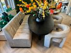 Luxe Teddy Velvet Eetkamerbank Lily 220cm Beige Sand NIEUW, Info@oosterbaanwonen.nl, Venus 31 8448CE Heerenveen, Nieuw, Stof
