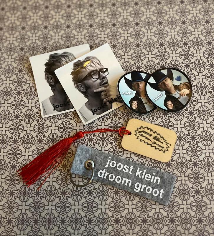 Joost klein  ! Set stickers Keychain bookmark JOOST KLEIN, Diversen, Schoolbenodigdheden, Nieuw, Ophalen of Verzenden