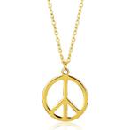 Lange ketting Peace zilver of goud, Sieraden, Tassen en Uiterlijk, Kettingen, Verstelbaar, Nieuw, Ophalen of Verzenden, Info@sweet-one.nl