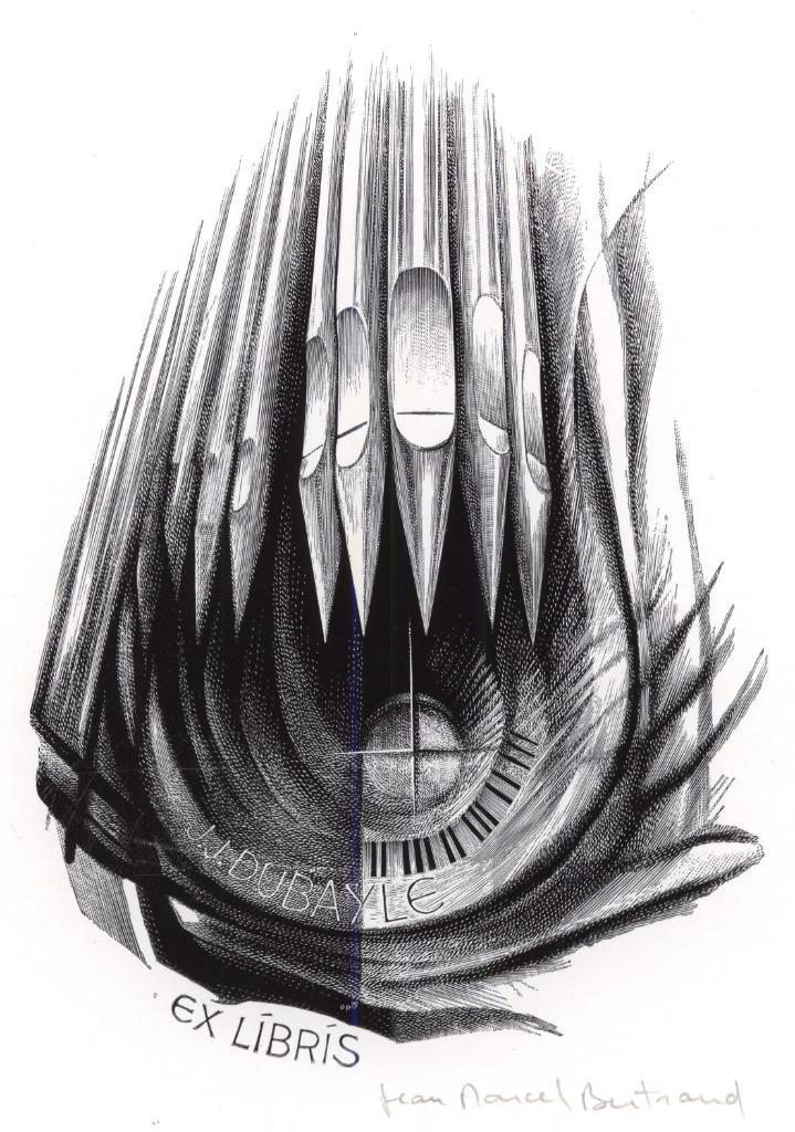 0082 Ex Libris Frankrijk : Jean Marcel Bertrand, 1988, Antiek en Kunst, Kunst | Etsen en Gravures, Verzenden