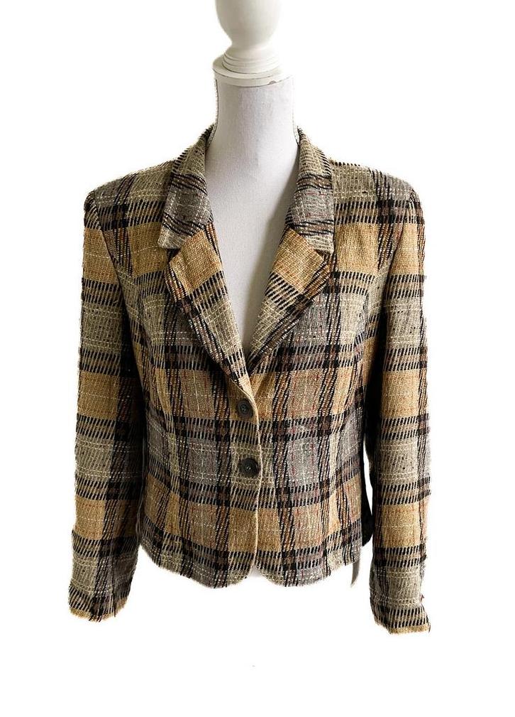 Mooi jasje van Sophia Pigozzi 42, Kleding | Dames, Jasjes, Kostuums en Pakken, Gedragen, Jasje, Maat 42/44 (L), Beige, Ophalen of Verzenden