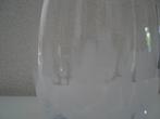 brocante glazen vaas hand geblazen, Huis en Inrichting, Wit, Ophalen of Verzenden, Minder dan 50 cm, Glas