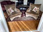 Paar vintage fauteuils., Ophalen, Hout, Gebruikt, Minder dan 75 cm
