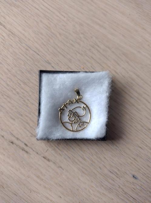 Ajax Gouden Hanger oud embleem, Sieraden, Tassen en Uiterlijk, Kettinghangers, Gebruikt, Goud, Goud, Overige voorstellingen, Ophalen