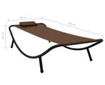 Ligbed Lounge bed Zonne stoel Tuinbed bruin 90x200cm NIEUW, Nieuw, Overige materialen, Ophalen