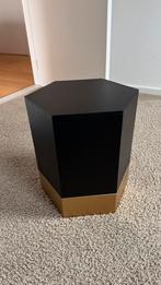 Bijzettafeltje zwart & goud, GRATIS!, Minder dan 45 cm, Minder dan 55 cm, Gebruikt, Rond