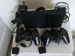 PlayStation 2, Spelcomputers en Games, Spelcomputers | Sony PlayStation 2, Met games, Zwart, Met 2 controllers, Ophalen of Verzenden