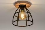 Industriële plafondlamp met Hue filamentlamp E27 - Rietveld, Ophalen, Zo goed als nieuw, Minder dan 100 cm, Industrieel