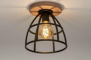 Industriële plafondlamp met Hue filamentlamp E27 - Rietveld beschikbaar voor biedingen