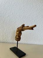 Oude Fraai Benen Mandau Keris greep Iban Dayak Indonesië, Antiek en Kunst, Ophalen of Verzenden