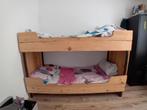 Stoer steigerhouten stapelbed, Kinderen en Baby's, Kinderkamer | Bedden, Ophalen, 85 tot 100 cm, Hoogslaper of Stapelbed, Gebruikt