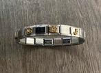 Armband in Zoppini-stijl RVS met bedels elastisch, Gebruikt, Staal, Ophalen of Verzenden, Met bedels of kralen