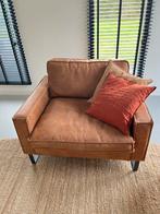 Fauteuil 1.5 zits - Leer – 120x100cm - Als nieuw - Champagne, Huis en Inrichting, Fauteuils, Ophalen, 100 tot 125 cm, Leer, Zo goed als nieuw