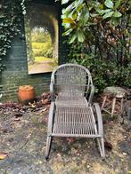Stijlvolle Rotan fauteuil met kussens, Tuin en Terras, Ophalen, Zo goed als nieuw, Rotan