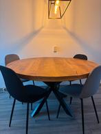 Mangohouten eettafel - 140cm - Goede staat, Huis en Inrichting, Tafels | Eettafels, Gebruikt, 100 tot 150 cm, Rond, Ophalen of Verzenden