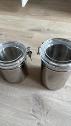 2 NIEUWE ongebruikte roestvrijstalen voorraadpotten, Huis en Inrichting, Keuken | Potten en Pannen, Ophalen of Verzenden, Nieuw